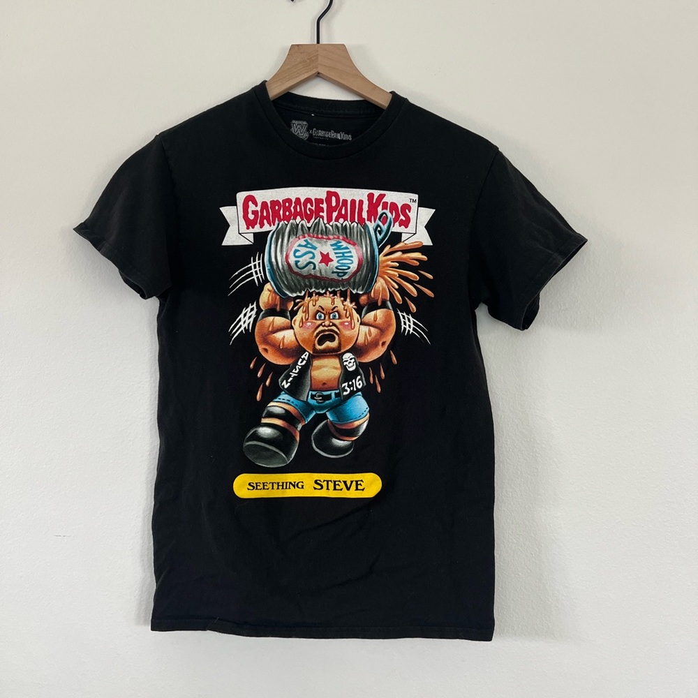 WWE Garbage Pail Kids Stone Cold Logo Print Tee